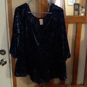 Faded glory 20w blouse navy